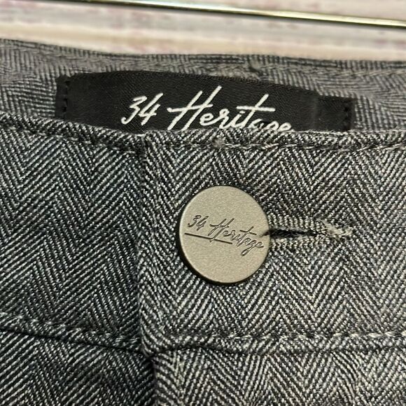 34 Heritage Men’s Pant Charisma Comfort-Rise Classic Fit 40x32 Herringbone Gray - Picture 9 of 13
